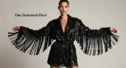 single statement fringe jacket