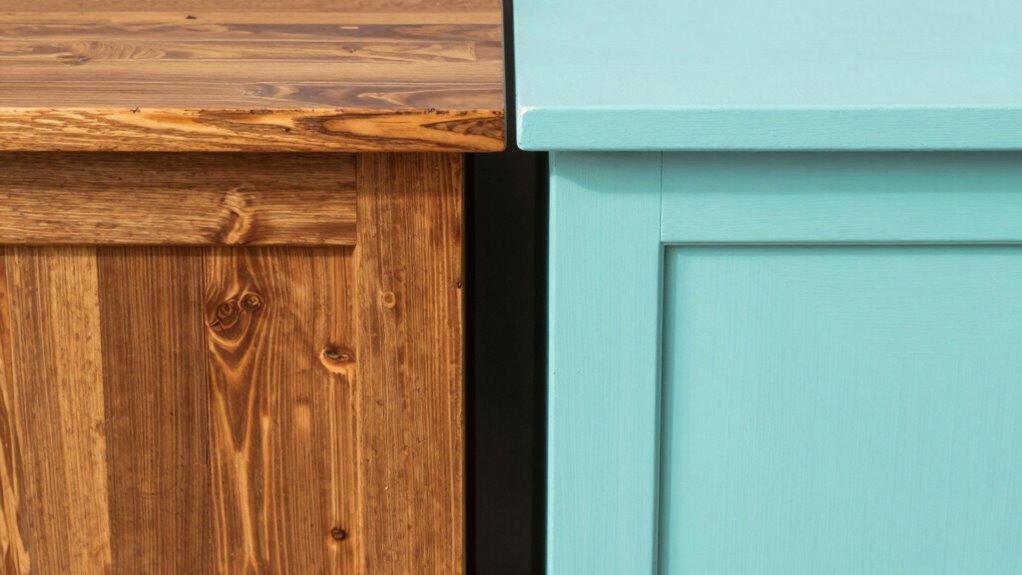 stain highlights wood grain