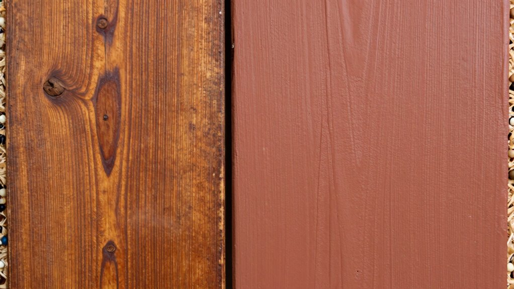 staining versus painting durability