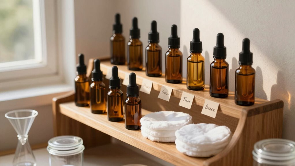 store oils in dark bottles