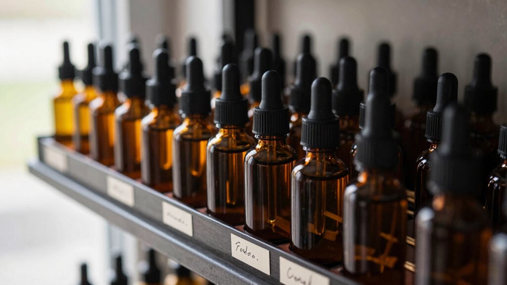 store oils in dark bottles