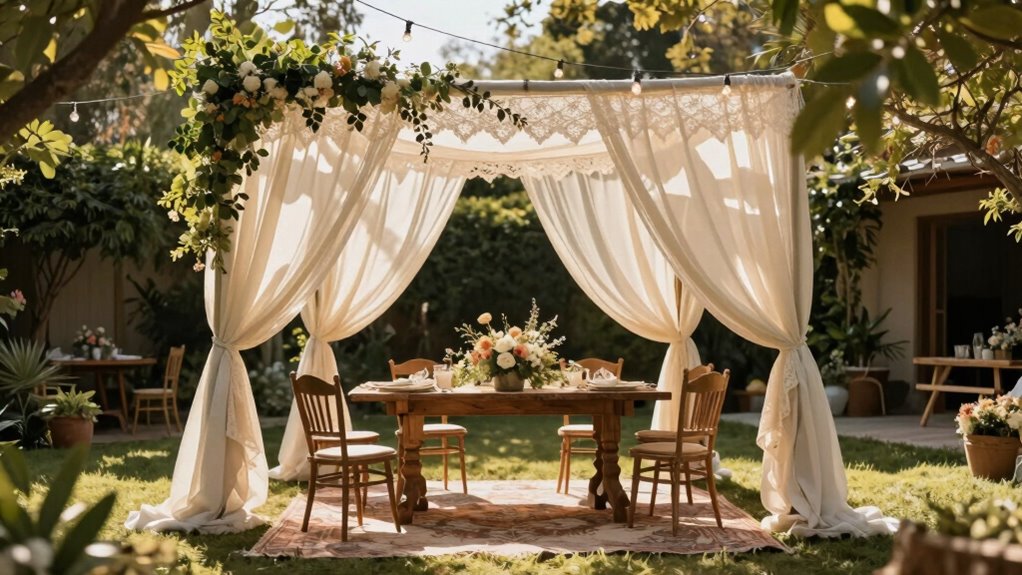 boho backyard wedding tents
