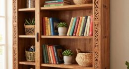 boho style bookcase doors