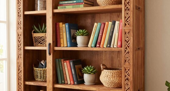 boho style bookcase doors