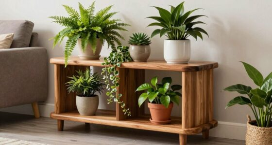 indoor multi tier wood stands