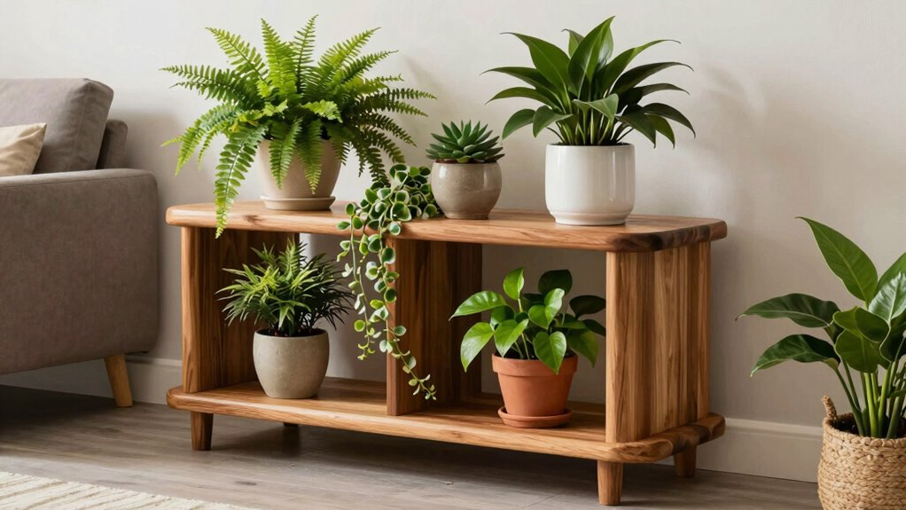 indoor multi tier wood stands