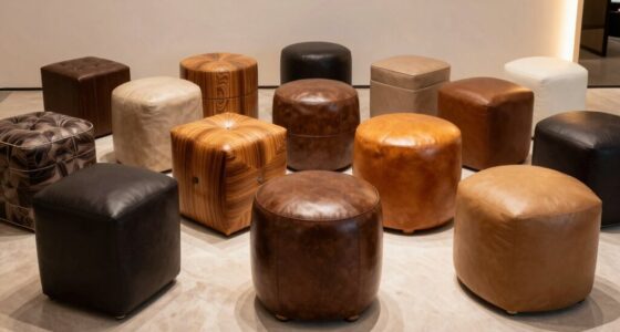 luxury leather ottoman picks