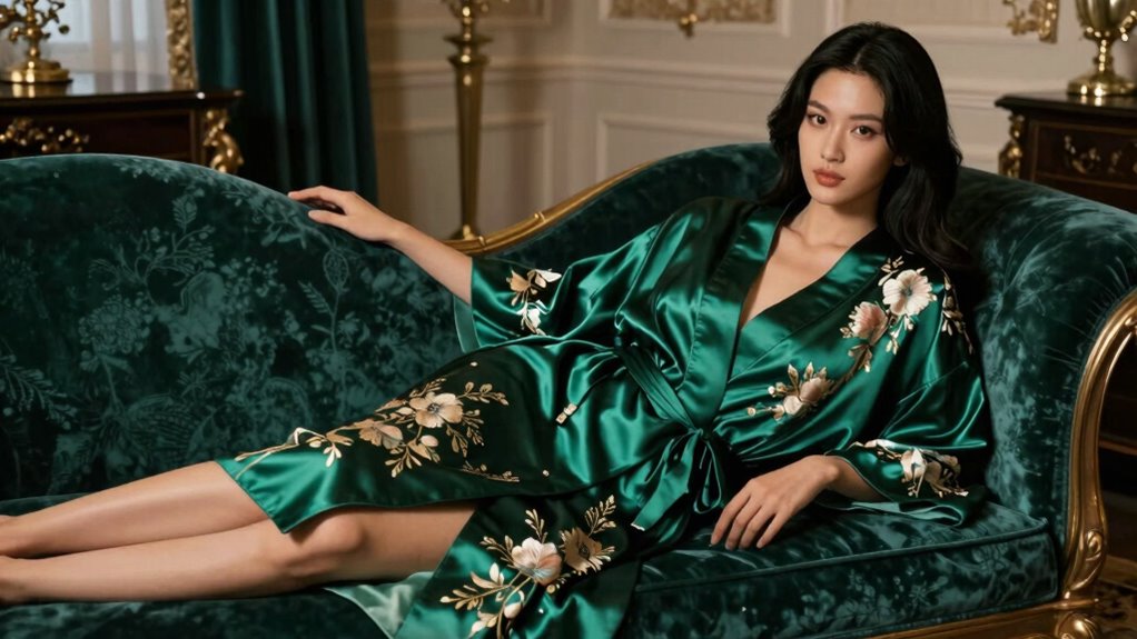 luxury silk kimono robes