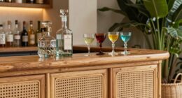 top boho rattan bar cabinets
