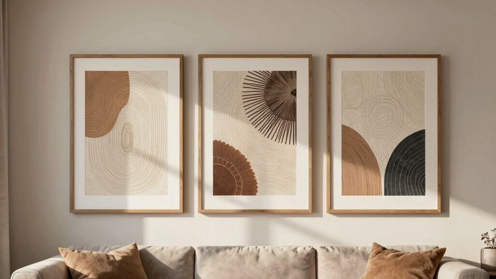 top boho wall art trio