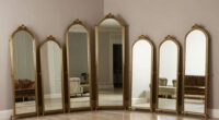 top brass arched mirrors