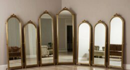 top brass arched mirrors