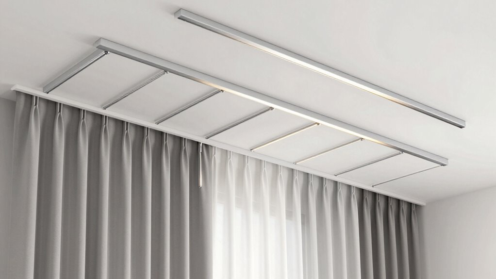 top ceiling curtain track systems
