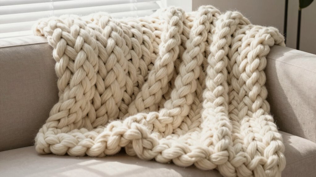 top chunky knit blankets