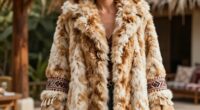 top faux fur boho luxe