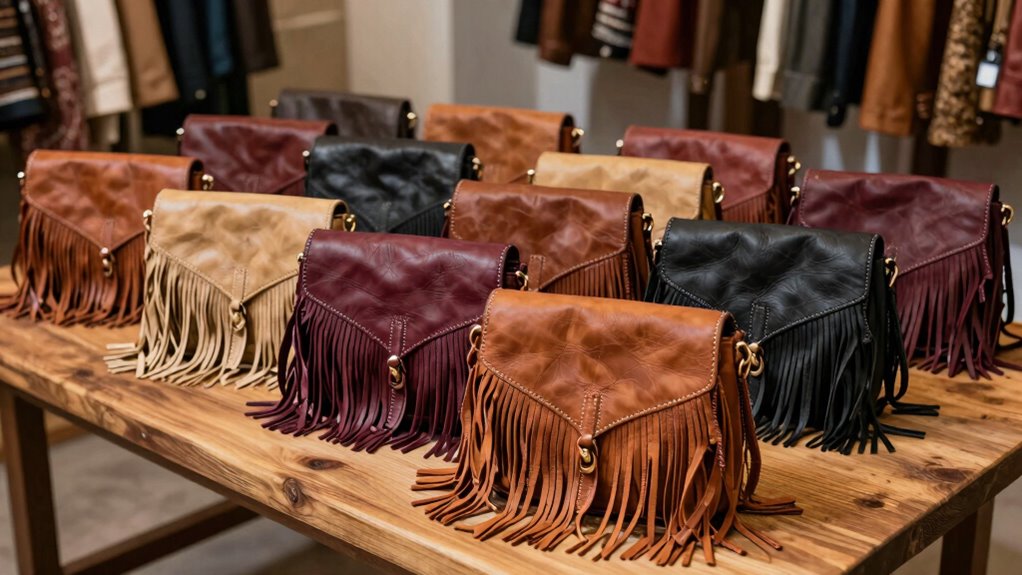 top fringe leather crossbody bags