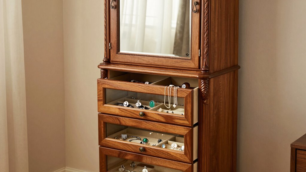 top full length jewelry mirrors