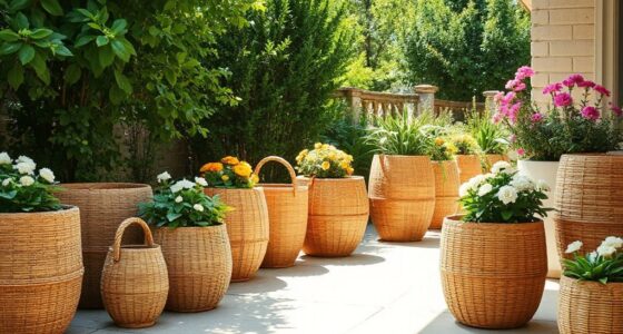 top large rattan plant baskets