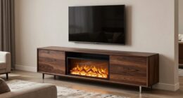top large space electric fireplace stands