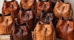 top leather boho bucket bags