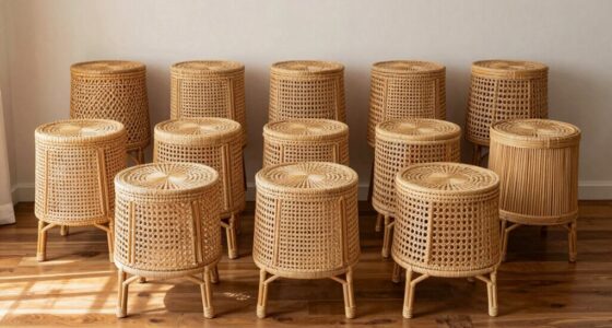 top rattan bedside table sets