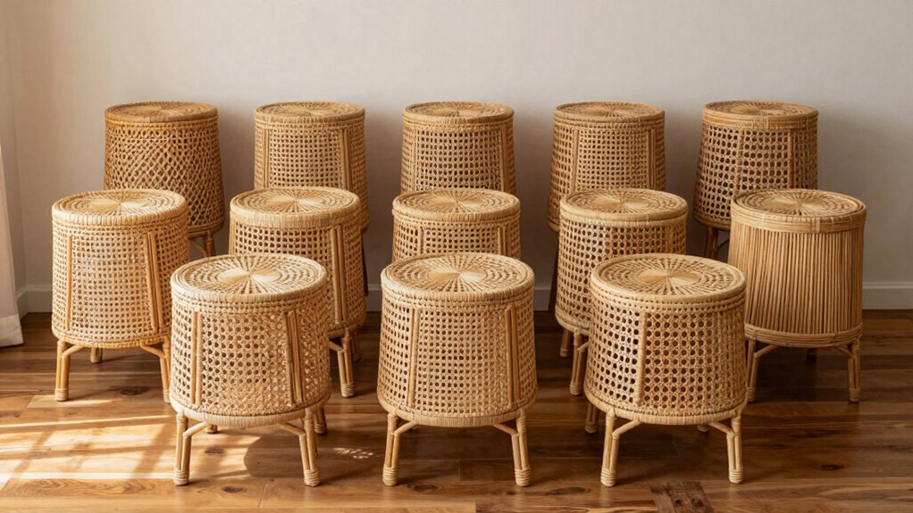 top rattan bedside table sets