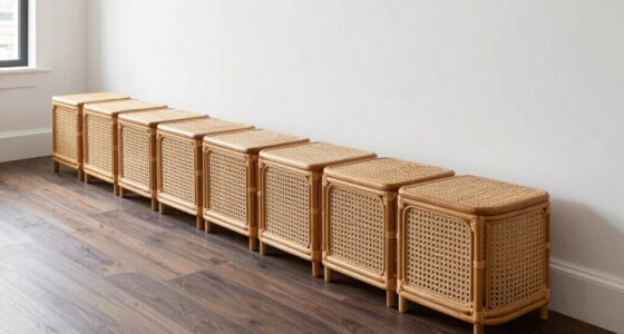 top rattan entryway benches