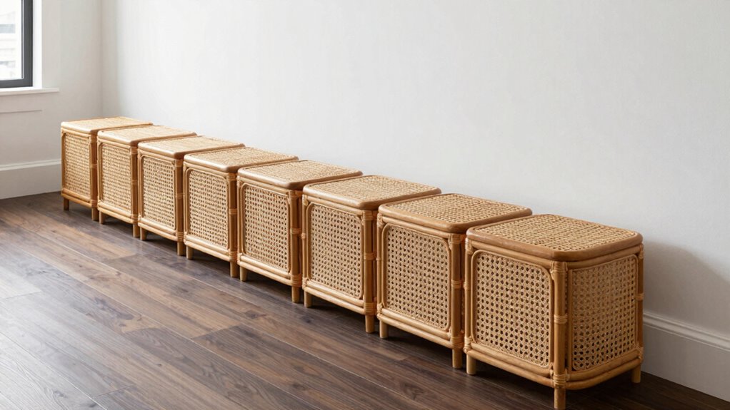 top rattan entryway benches