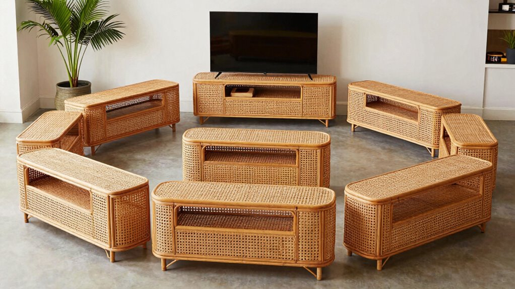 top rattan tv stands