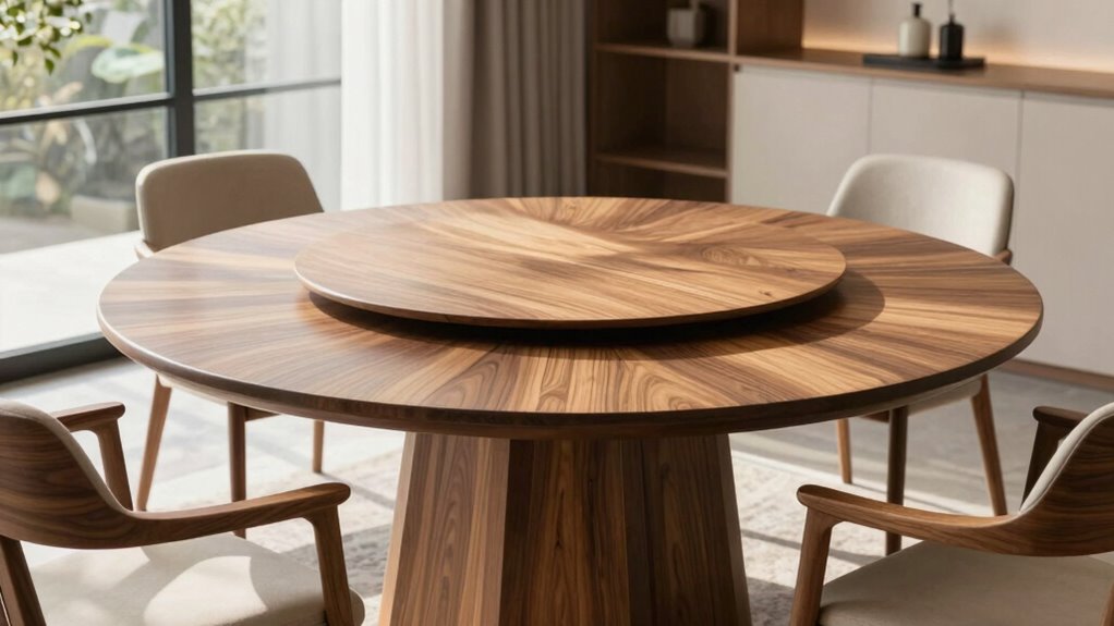 top round wooden dining tables