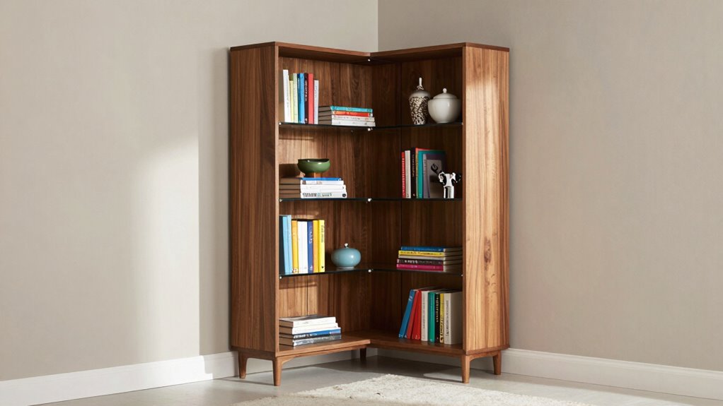 top tall corner bookcases