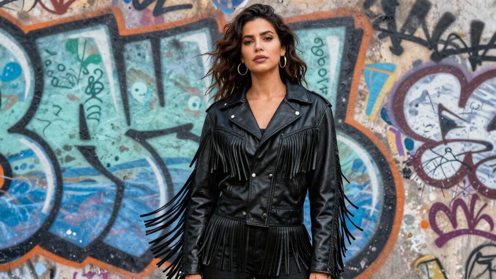 top women s leather fringe jackets