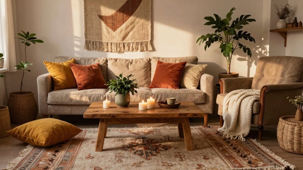 adding warmth to boho lounge