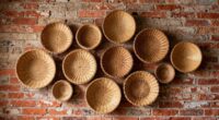 asymmetrical wall basket arrangements