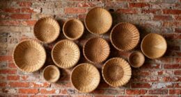 asymmetrical wall basket arrangements
