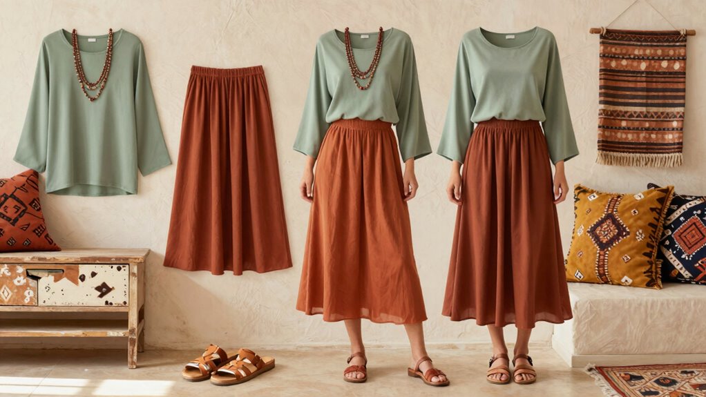 balanced earthy jewel tones