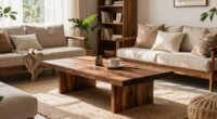 balancing dark wood decor