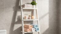bathroom ladder shelf styling
