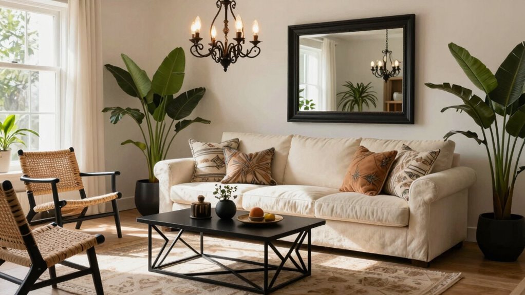 black accents in boho