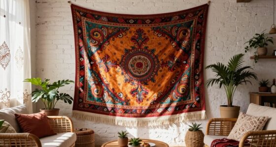 boho homes favor framed textiles