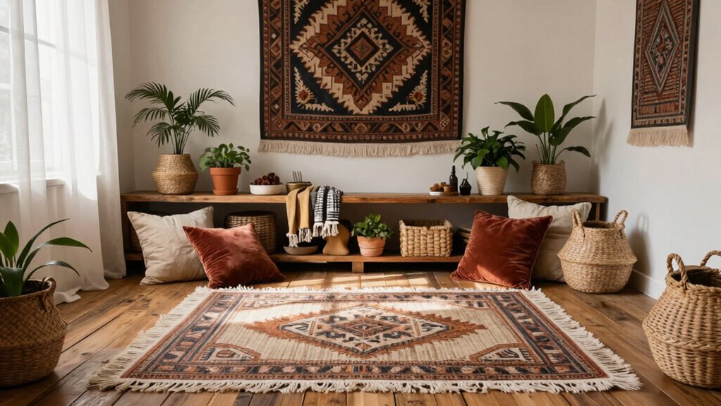 boho interior layering technique