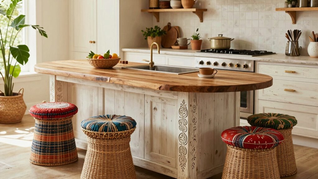 boho kitchen island styles