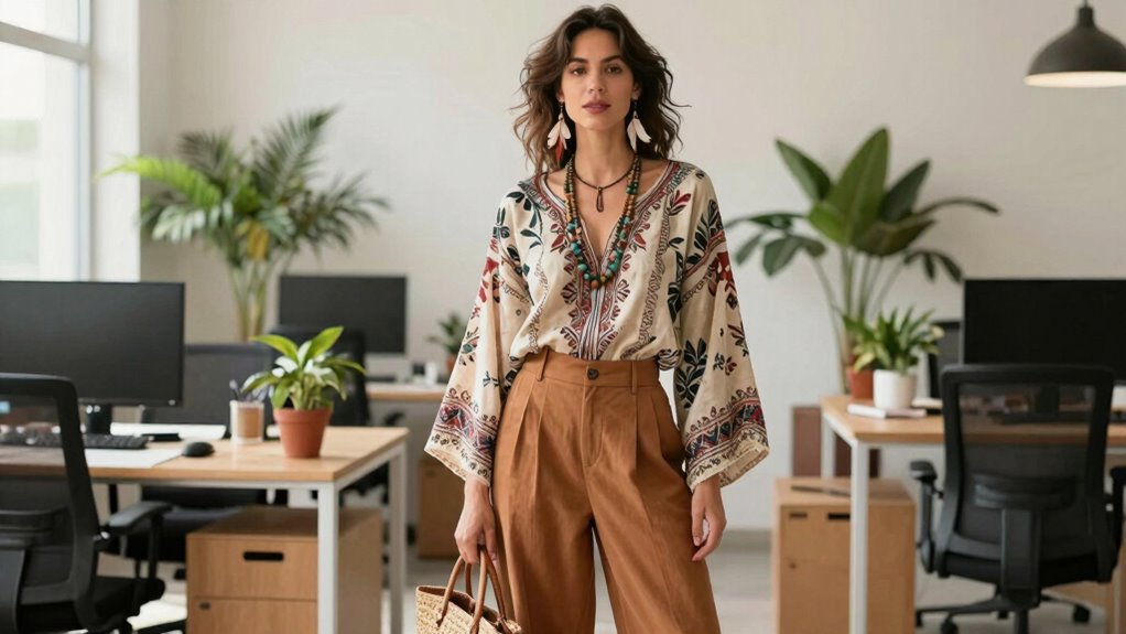 boho office style tips