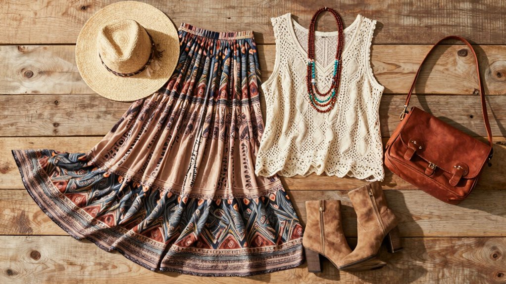 boho vintage accessories layered