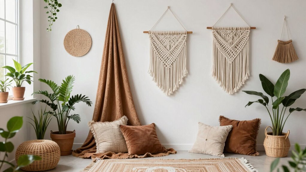 boho white wall decor