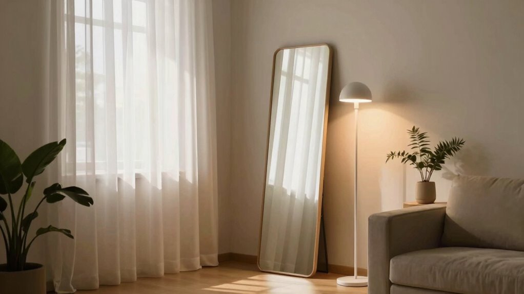 brighten rooms with reflective surfaces