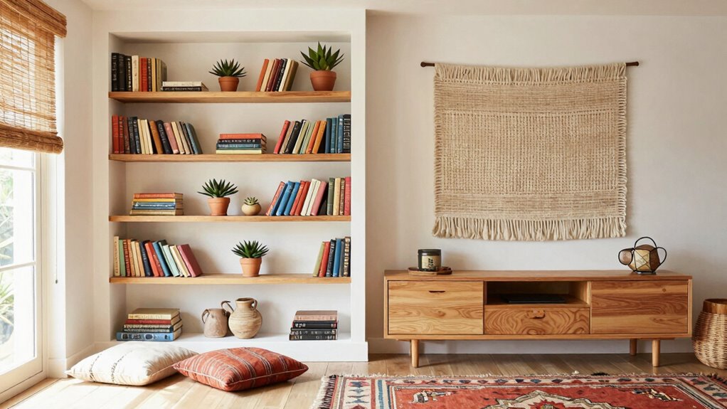 built ins enhance boho personality