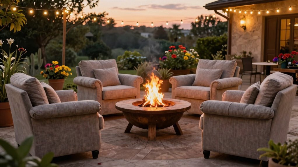 comfortable inviting outdoor seating