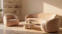 curved furniture creates warmth