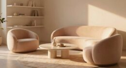 curved furniture creates warmth